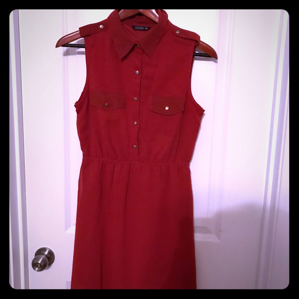 2/$15 Reddish/Burnt Orange High Low Dress